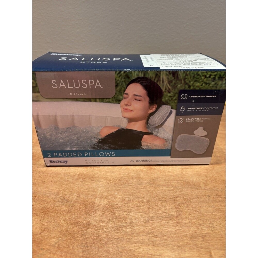 3 New SaluSpa Padded Pillows Hot Tub, Spa, Bathtub  Headrest Accessory